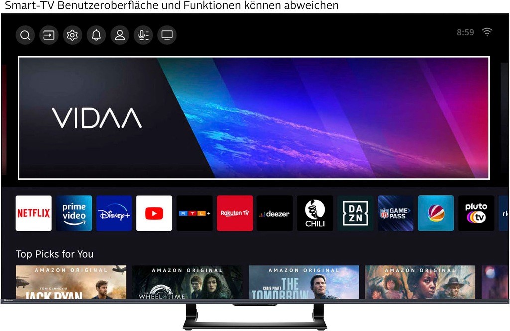 Hisense 65U7Q 65" 164cm 4K UHD 100Hz Smart QLED Mini LED TV