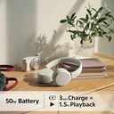 Sony WHCH520W draadloze bluetooth hoofdtelefoon wit
