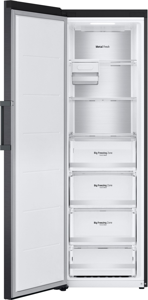 LG GLM71MCCSF 186 cm 386 L Zuinige Stille koelkast Mat zwart
