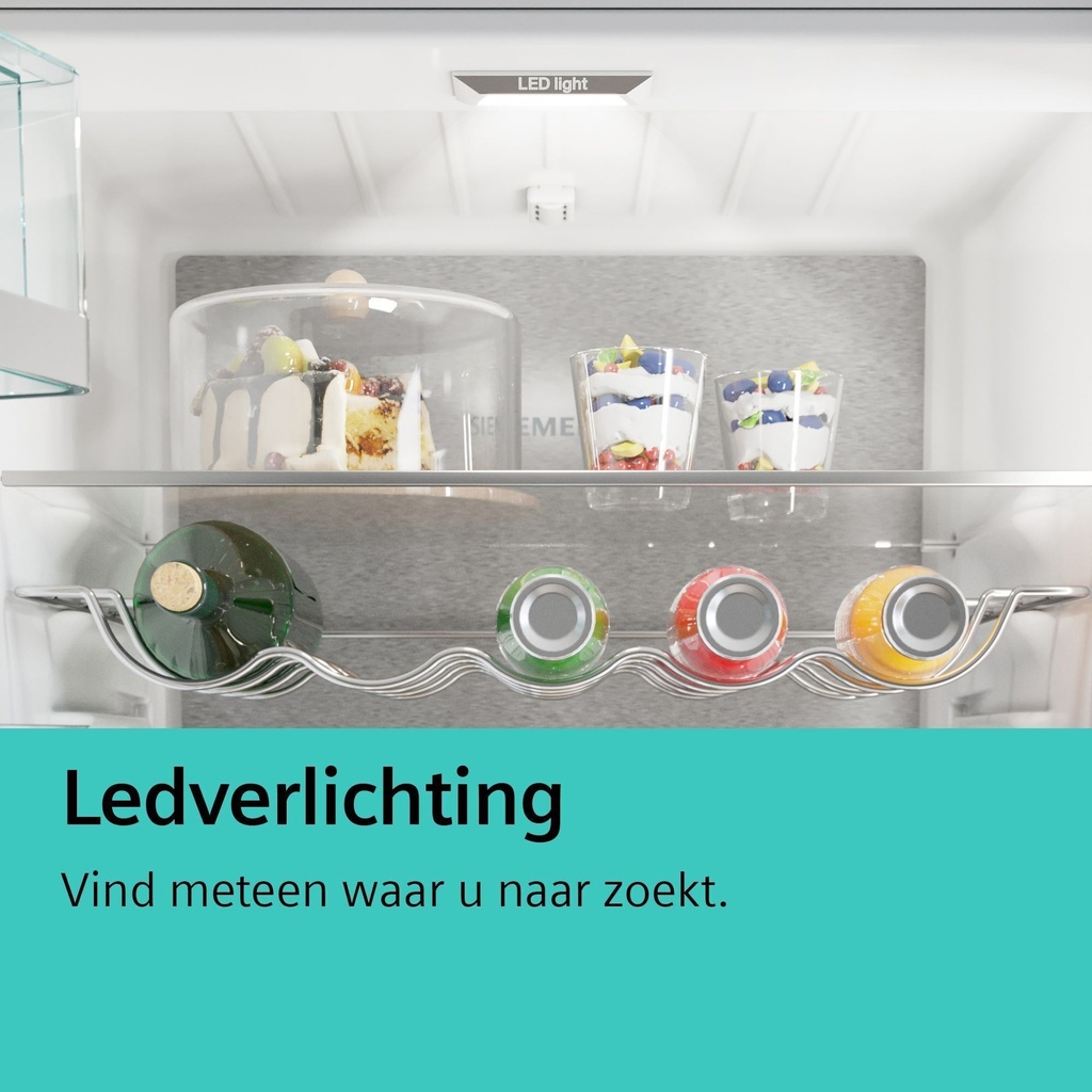 Siemens Extra Klasse KI42LEDD1 122 cm deur op deur Vriesvak