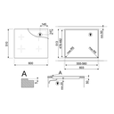 Smeg 60 cm zwarte  inductie kookplaat 4 zones tiptoetsen