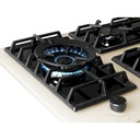 Wiggo WH-G935GR(C) 90 cm creme glas inbouwkookplaat met wok
