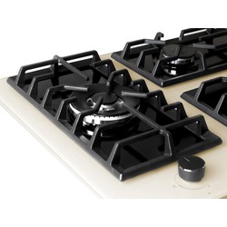 Wiggo WH-G935GR(C) 90 cm creme glas inbouwkookplaat met wok