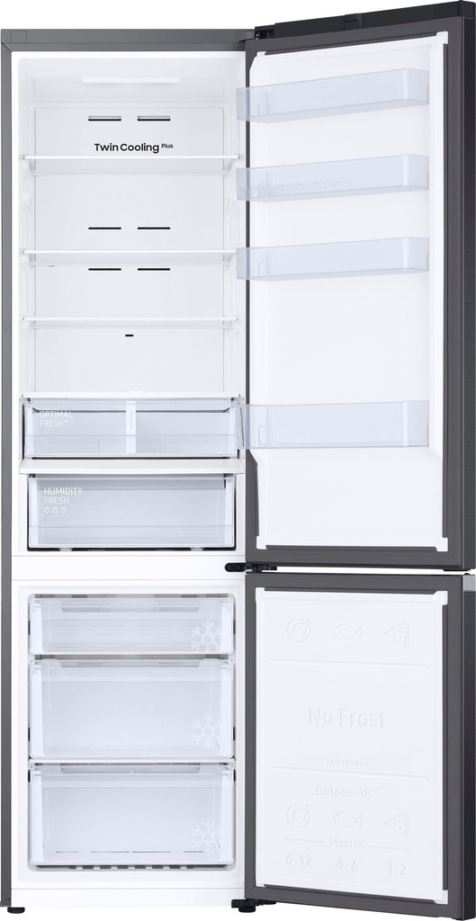 Samsung RB38C607AB1 EXTREEM Zuinig 185cm 344L Zwart RVS