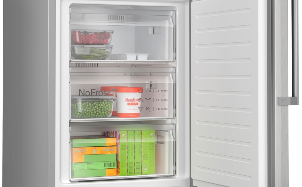 Bosch KGN36VLDT 186 cm 321 L No Frost koel-vrieskast Inox