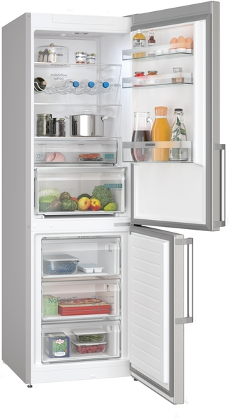 Siemens KG36N7ICT vrijstaande koel-vriescombi 186cm Inox