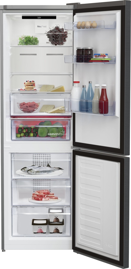 Beko RCNE366E70ZXBRN 186 cm 323 L Koelvries combinatie Zwart