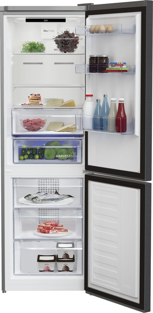 Beko RCNE366E70ZXBRN 186 cm 323 L Koelvries combinatie Zwart