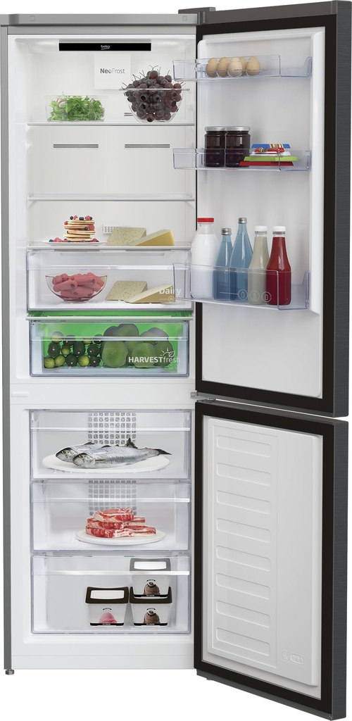 Beko RCNE366E70ZXBRN 186 cm 323 L Koelvries combinatie Zwart