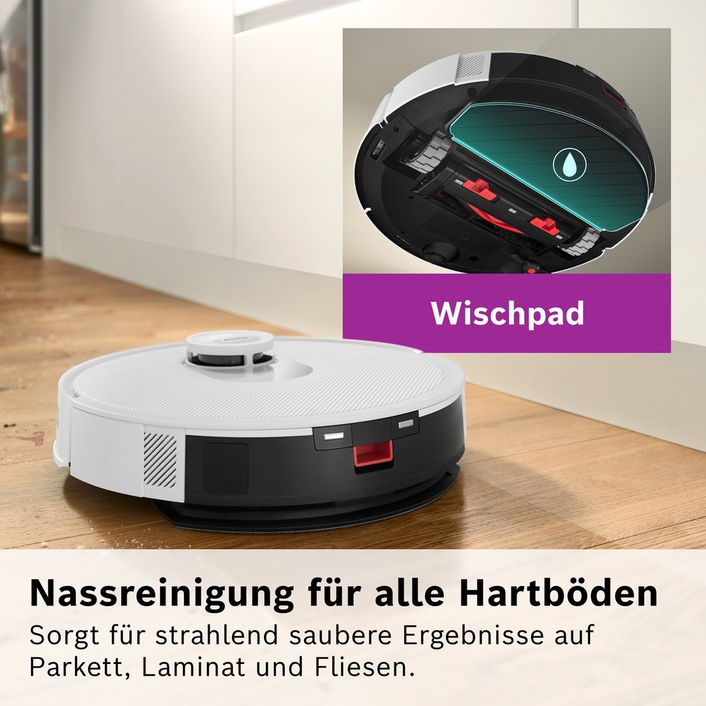 Bosch BCRD1W Vacuum Spotless Plus Stofzuig- en Dweilrobot