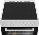 Beko FBM6701W 60 cm Vitrokeramisch vrijstaand fornuis Zwart-Wit