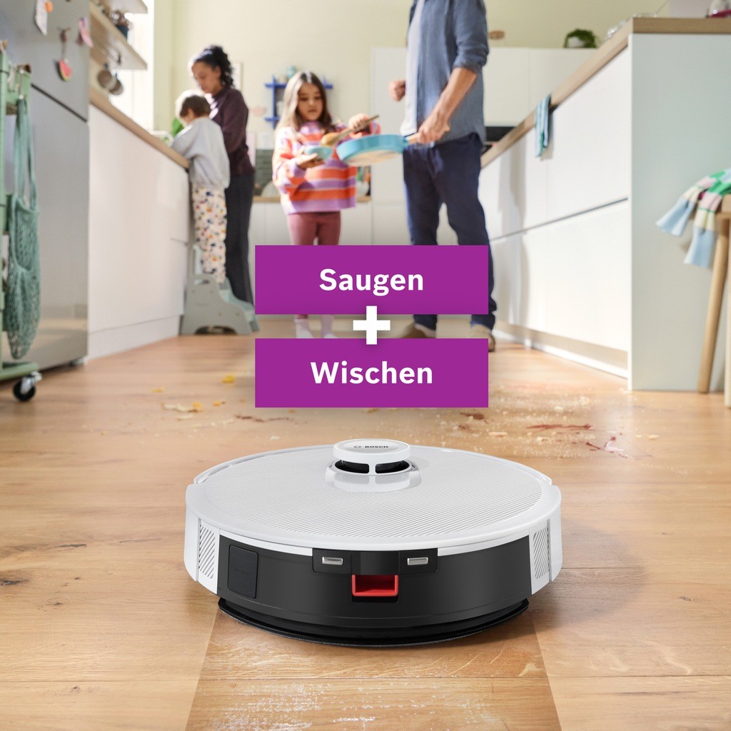 Bosch BCRD1W Vacuum Spotless Plus Stofzuig- en Dweilrobot