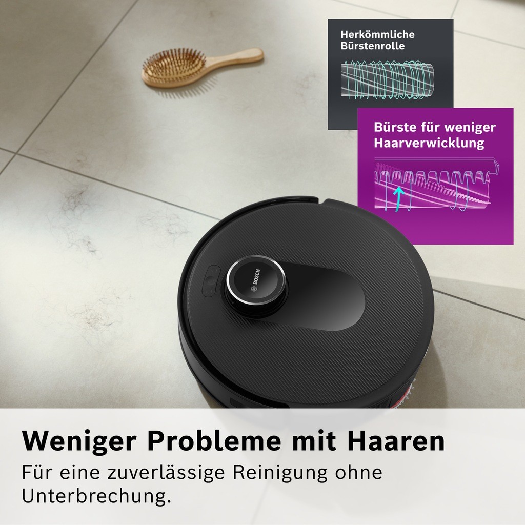 Bosch BCRDW3B Vacuum Spotless Max Stofzuig- en Dweilrobot met nat en droog vuildispenser 