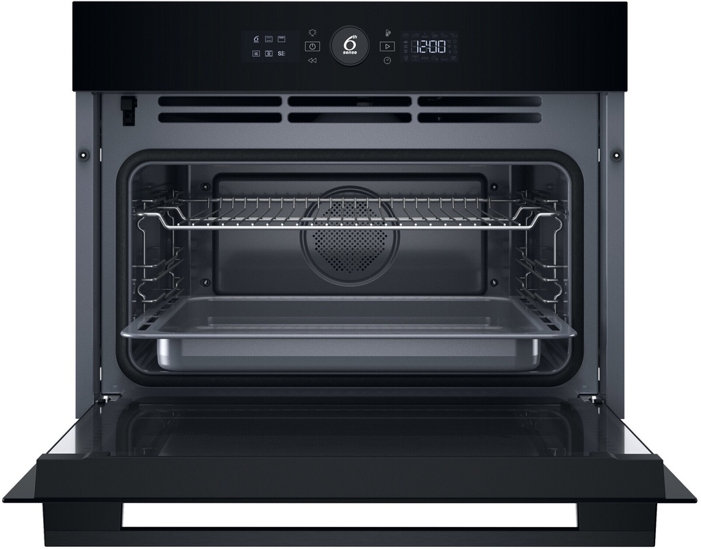 Whirlpool WCC54PMSBA 45cm Pyrolyse heteluchtoven Grill Zwart