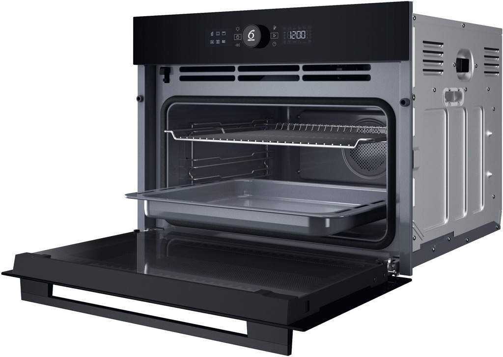 Whirlpool WCC54PMSBA 45cm Pyrolyse heteluchtoven Grill Zwart