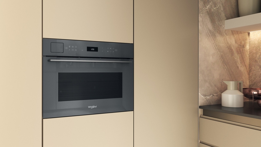 Whirlpool WCS7A9PHTSSGA A+ Compacte Combi Stoomoven Grijs
