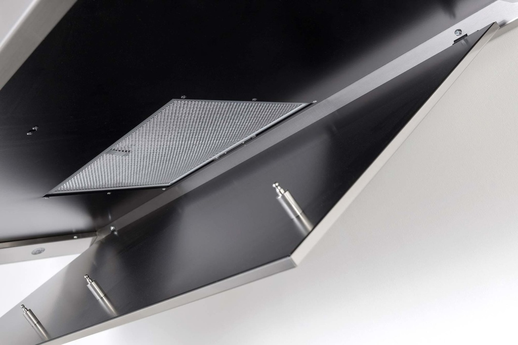 Novy 7612 FLATLINE 120cm zwart met spots wanddampkap