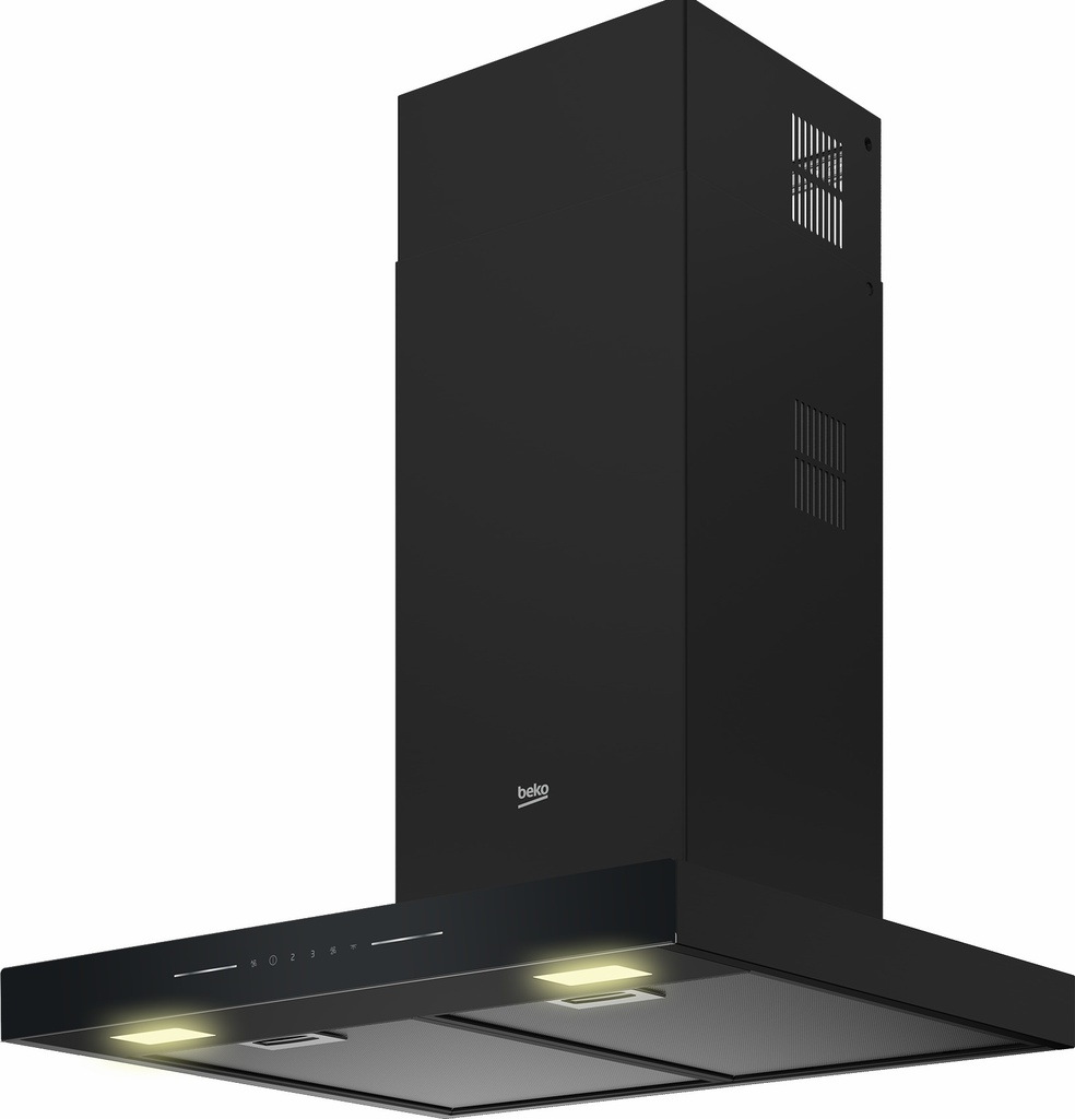 Beko BHCB66641BBBHS 60cm Zeer Zuinige T-vorm Zwarte Dampkap