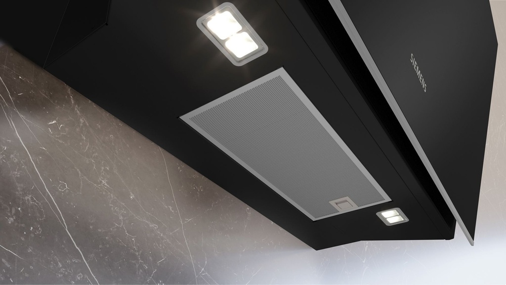 Siemens LC91KLT60 90 cm A-klasse Wanddampkap Zwart Glas    