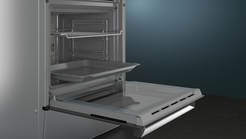 Siemens 60 cm RVS Inox-Vitro keramische fornuis met XL oven