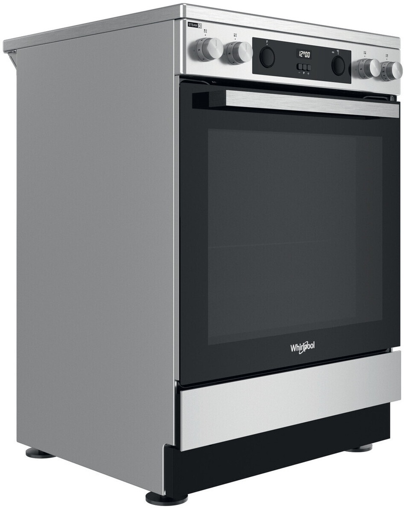 Whirlpool WS68V8CCXT 60cm vitrokeramisch fornuis zwartzilver