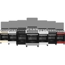 Wiggo 60 cm ROOD RVS 9 series gasfornuis electrische oven