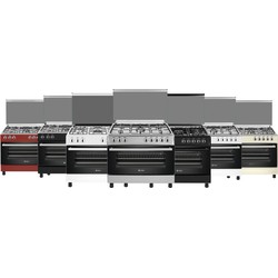 Cuisinière 90 cm Wiggo INOX 5 foyers four electrique