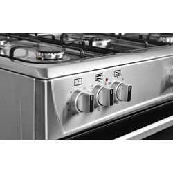 Cuisinière 90 cm Wiggo INOX 5 foyers four electrique