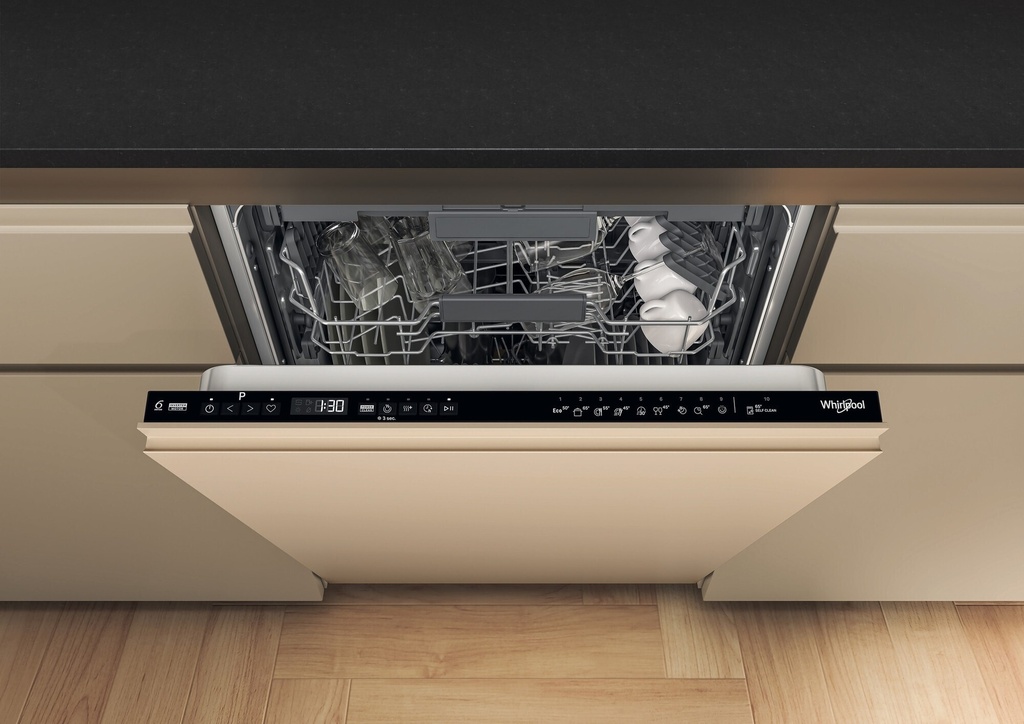 Whirpool WH7IPC15BM60 82 cm INOX kuip Besteklade Zwart