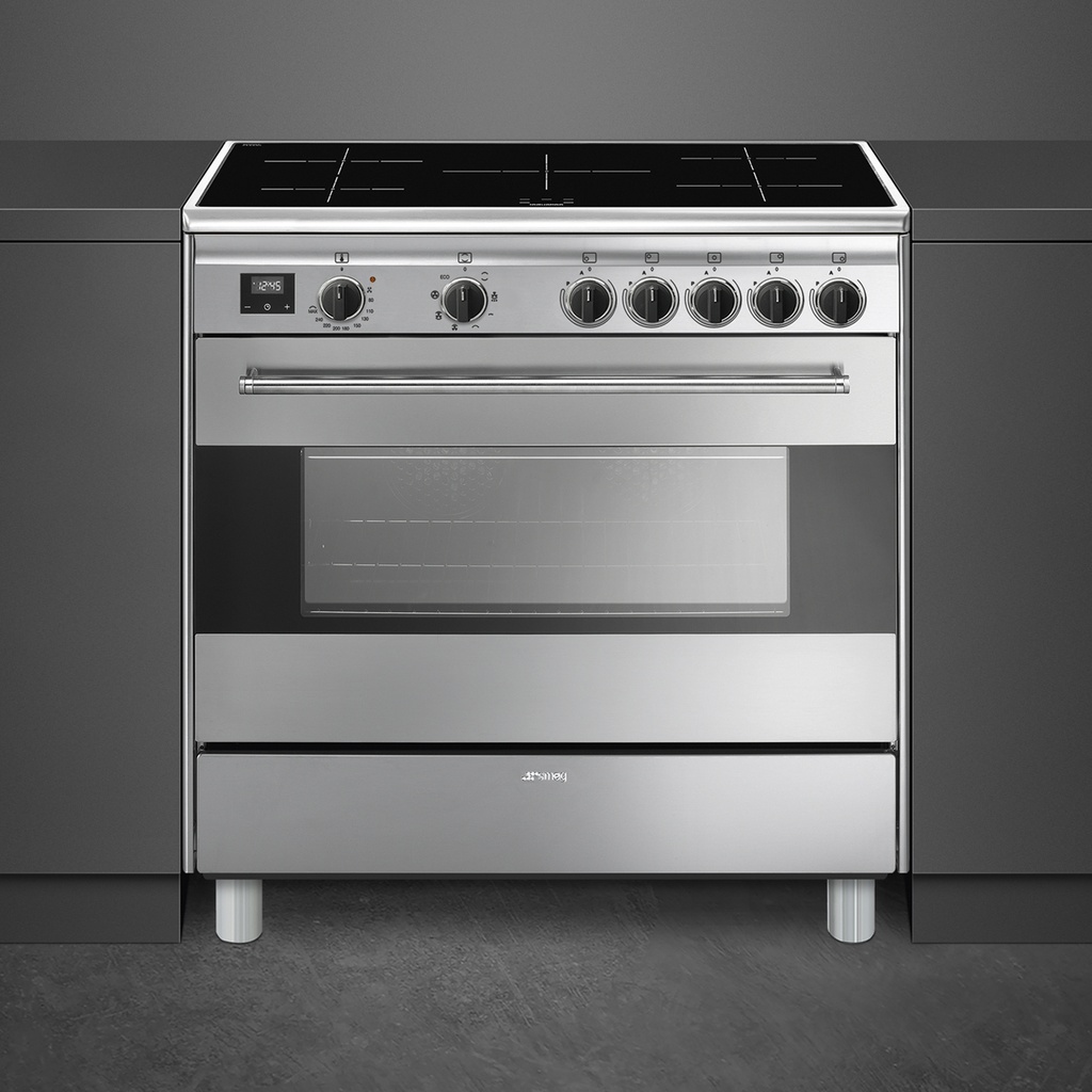 Smeg BG91IX2 inductie fornuis met 5 zones RVS - INOX