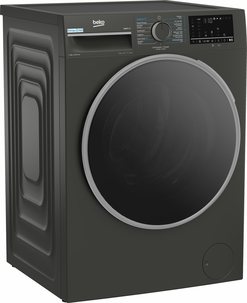 Beko B3WM49410M2 Selective 9kg 1400 Tpm Wasautomaat Zwart