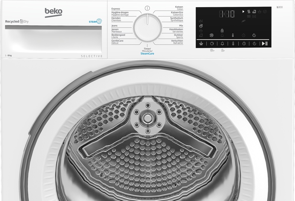 Beko B3T6823W2 Selective 8kg warmtepomp droogkast