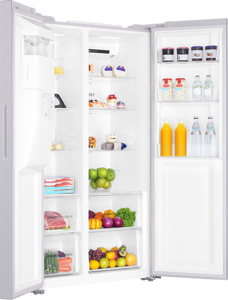 Haier met ijsmaker Witte Amerikaanse koelkast- kraan nodig -