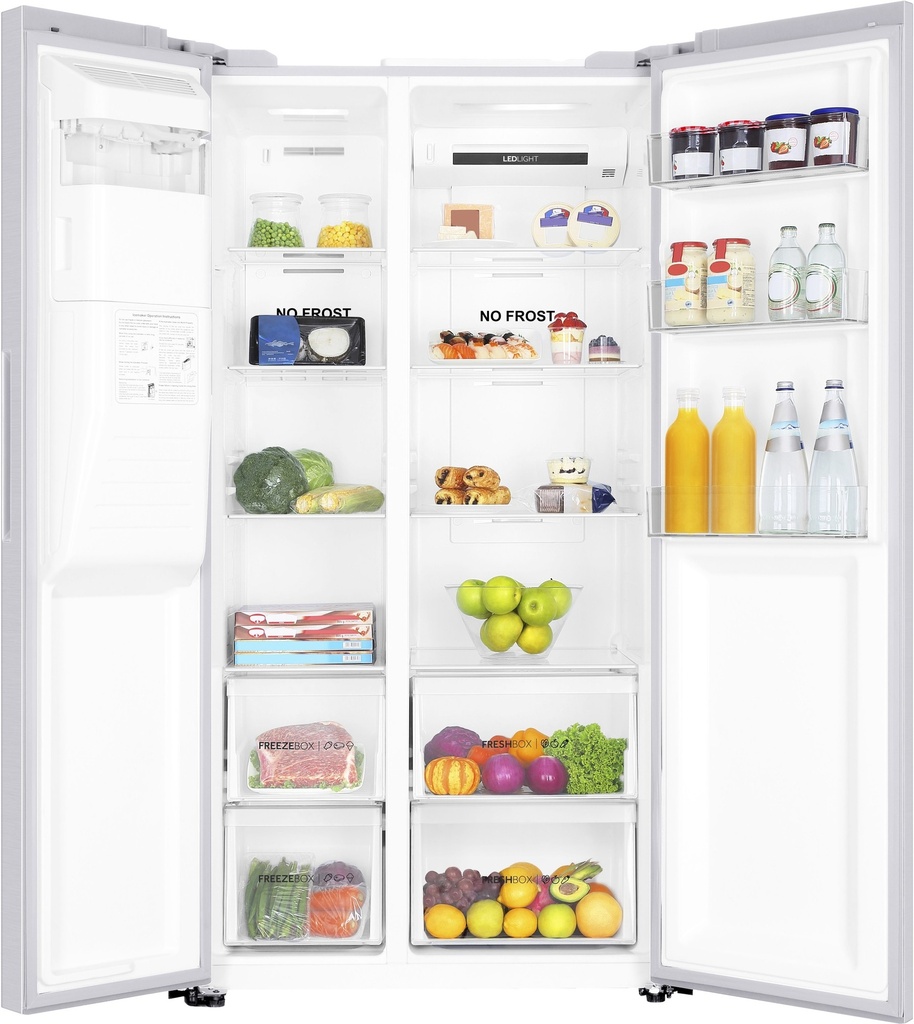 Haier met ijsmaker Witte Amerikaanse koelkast- kraan nodig -