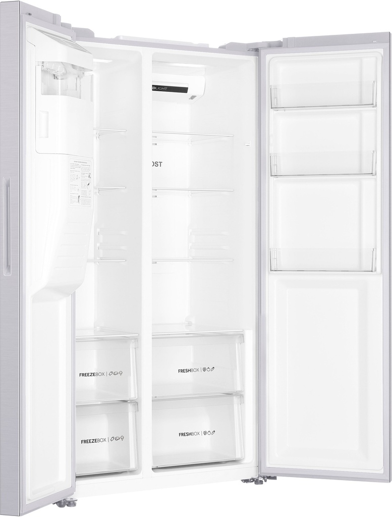 Haier met ijsmaker Witte Amerikaanse koelkast- kraan nodig -