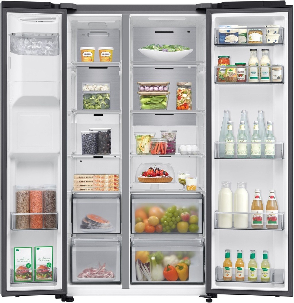 Samsung RS70F66KBTEF Mat Inox Side by Side -kraan nodig-