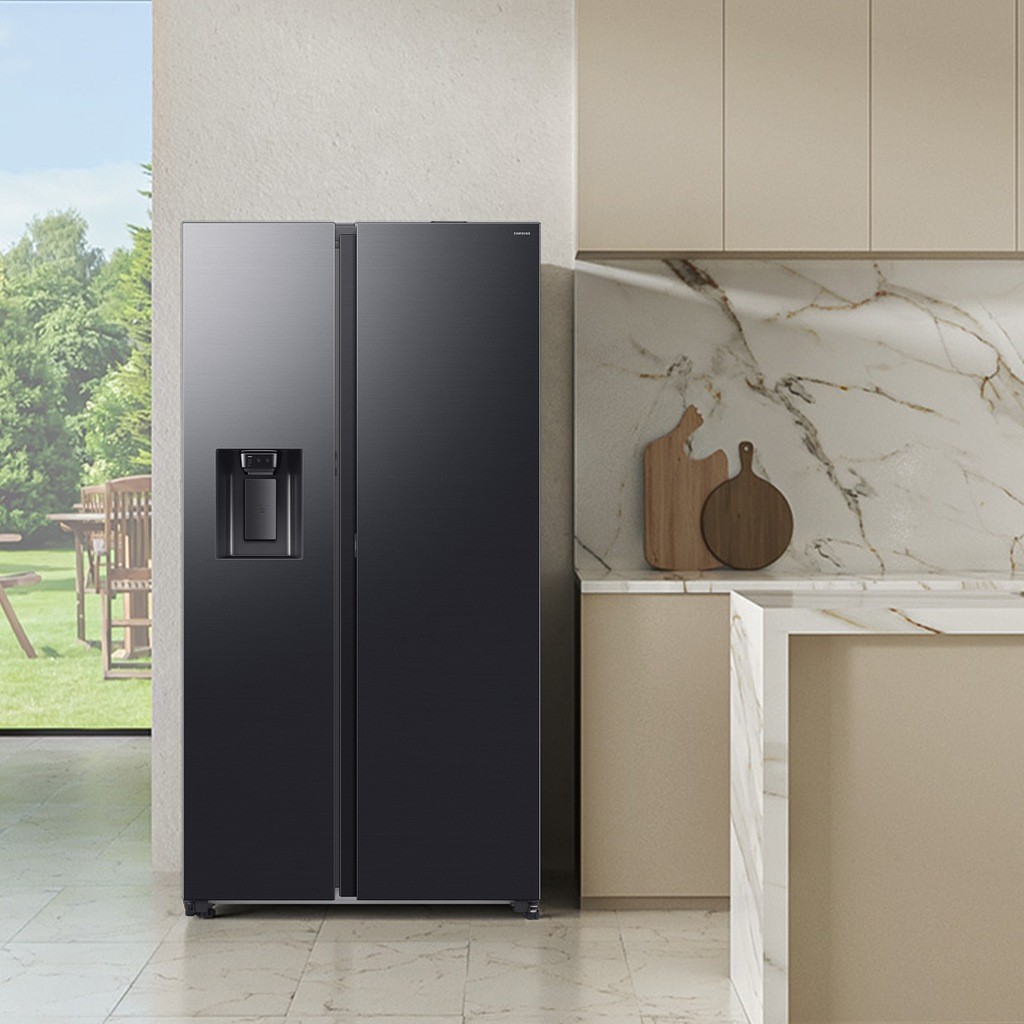 Samsung RS80F66KBFEF Black Inox Side by Side -kraan nodig-
