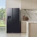 Samsung RS80F66KBFEF Black Inox Side by Side -kraan nodig-