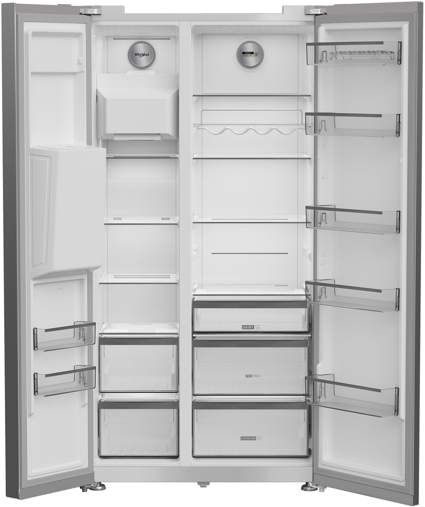 Whirlpool WHG26573WX4E Side by Side - kraan nodig -