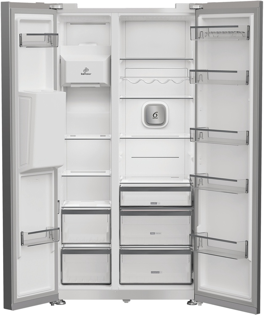 Whirlpool WHG26574WX5E NoFrost Side by Side - kraan nodig -