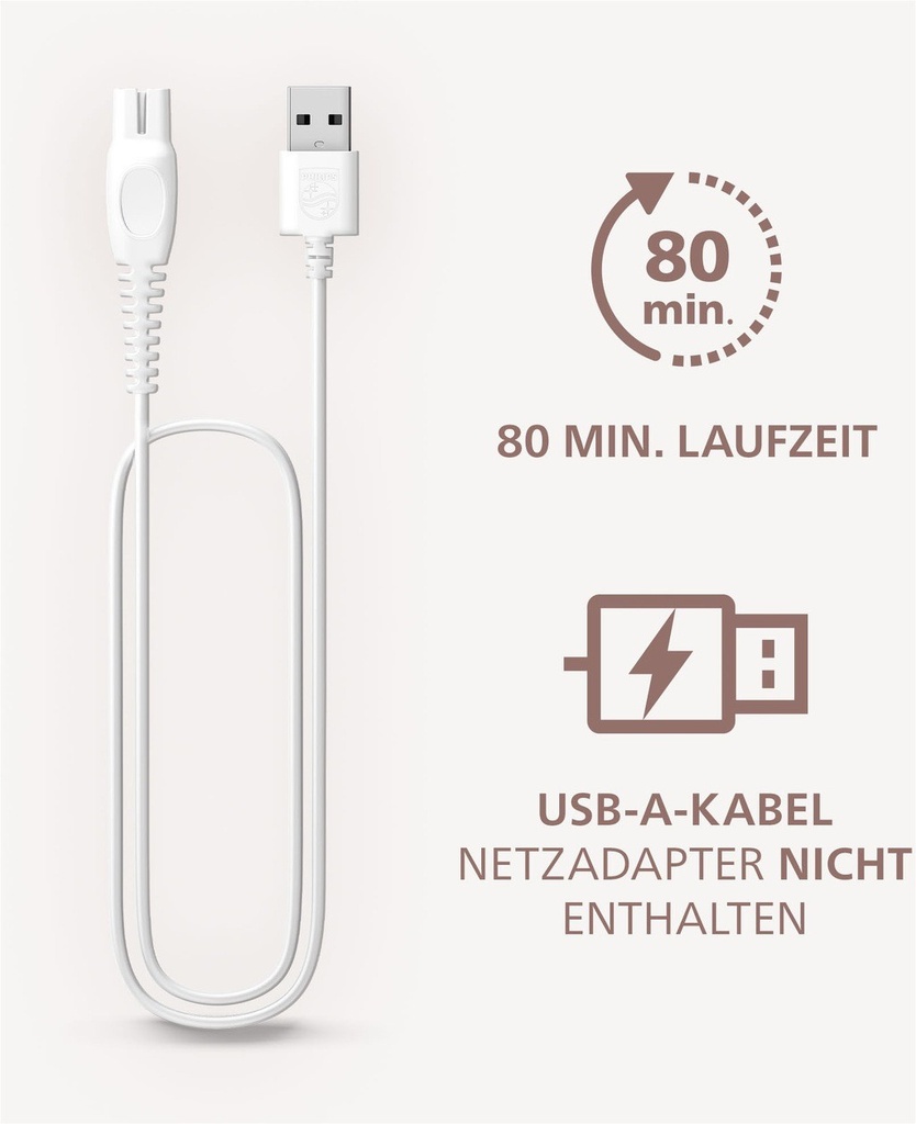 Philips Epilator - Ladyshave BRL129/00 snoerloos nat + droog