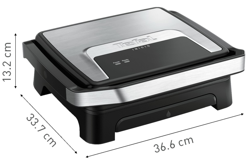 Tefal GC271D10 Inicio Classic Grill 2000 Watt Inox Zwart