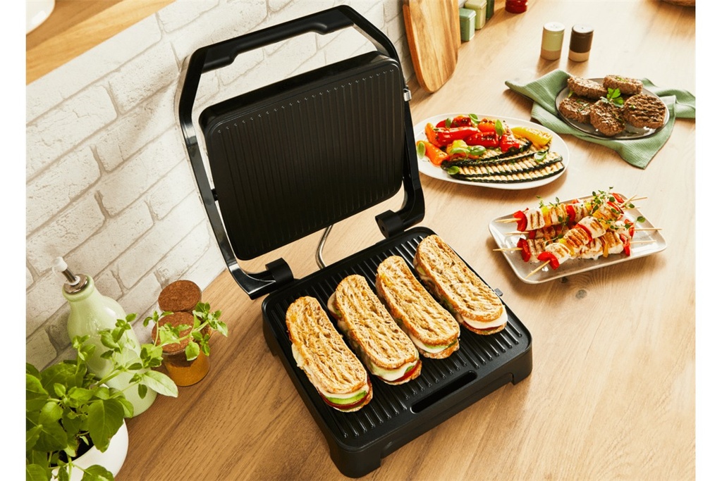 Tefal GC271D10 Inicio Classic Grill 2000 Watt Inox Zwart