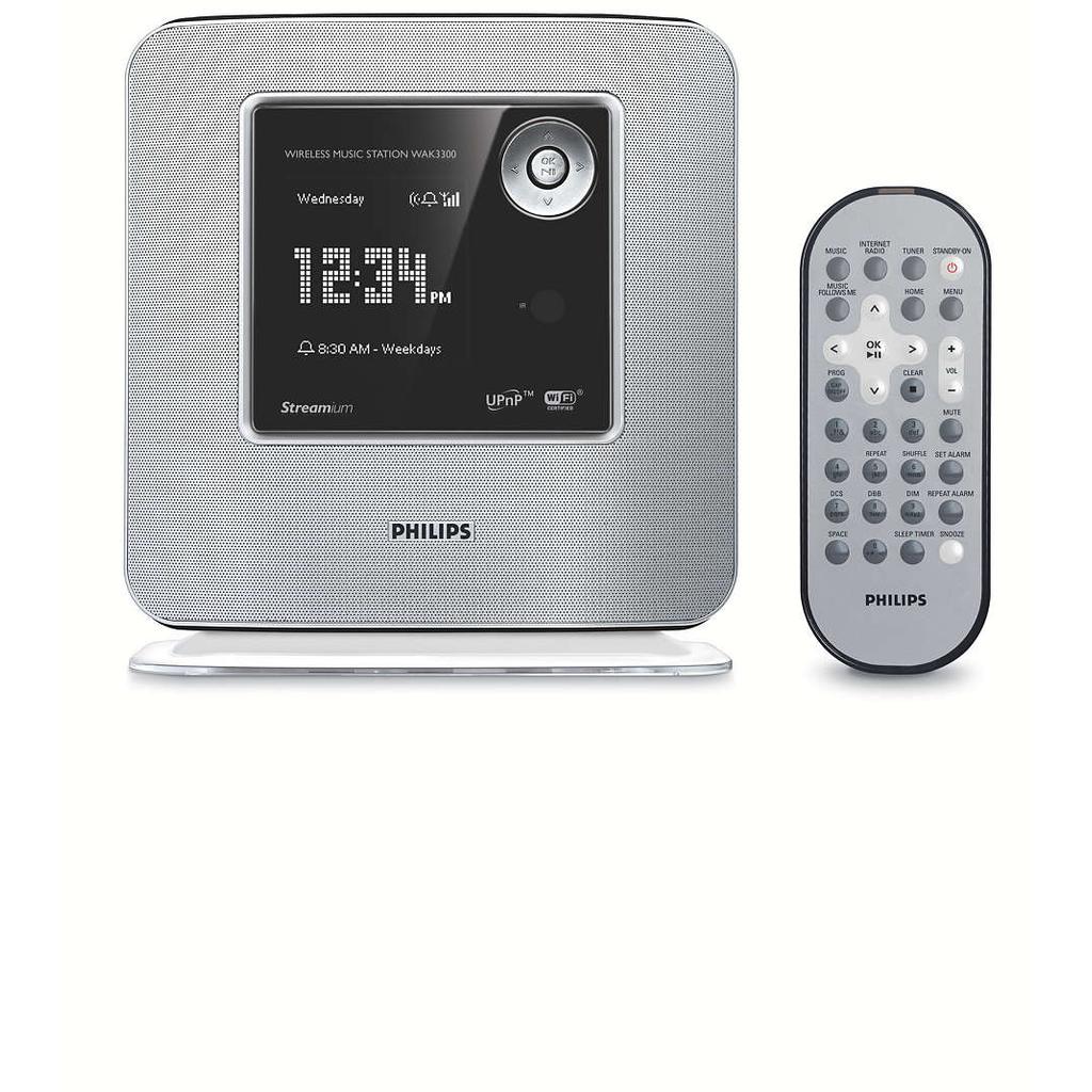 Philips WAK3300 streamium digitale wekker radio