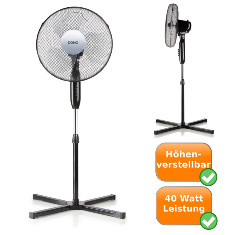 Domo 40 cm kwaliteits ventilator op voet CE gekeurd