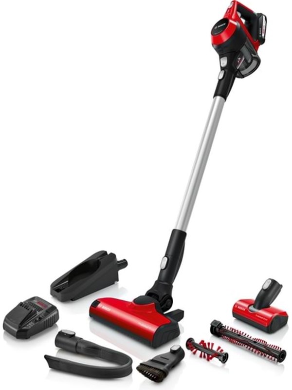Bosch BCS61PET PRO ANIMAL krachtige oplaadbare stofzuiger rood