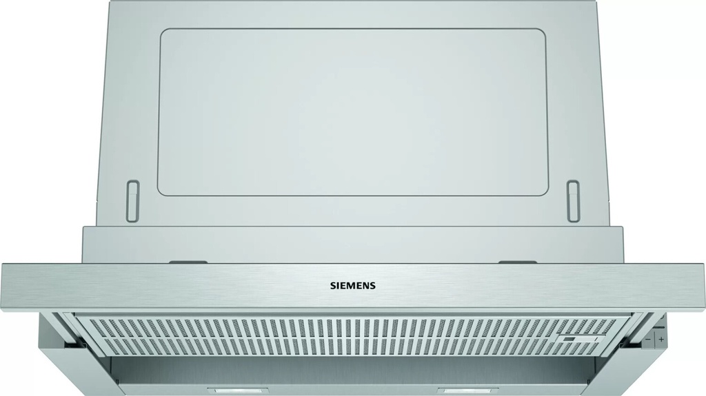 Siemens Telescopische dampkap 60 cm IQ Drive inductie motor Zilvermetaal - inox 
