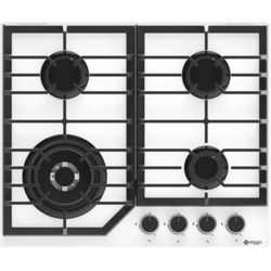 Wiggo WH-G634GL(W) gaskookplaat met wok 60 cm Glas Wit