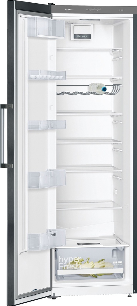 Siemens KS36VVXDP 186 cm vrijstaande koelkast Zwart Inox
