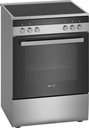 Siemens 60 cm RVS Inox-Vitro keramische fornuis met XL oven